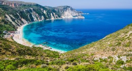 Myrtos Bay and Beach on Kefalonia Island, Greece