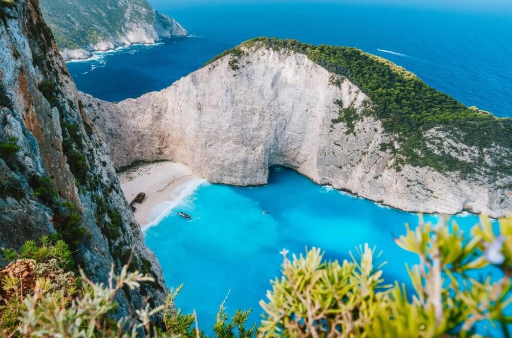 Beautiful beach in the Ionian islands